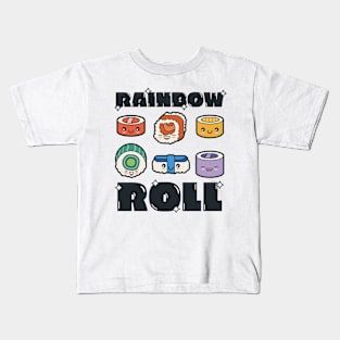 Rainbow Sushi Roll Kids T-Shirt